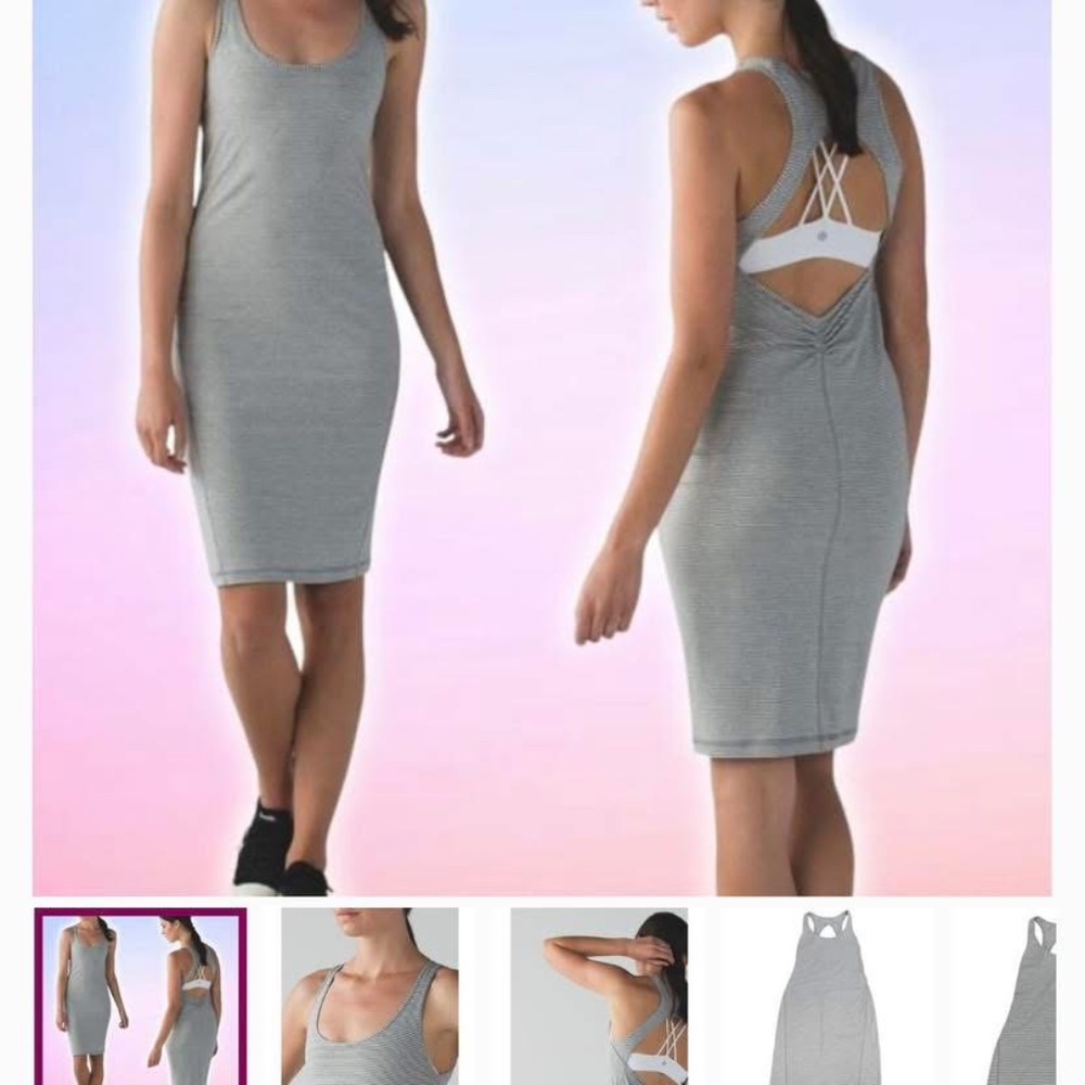 Lululemon athletic Go For It striped dress